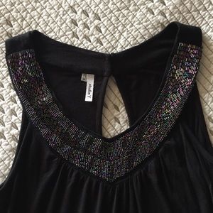 Maurices Studio Y Embellished Tank Top; Size S